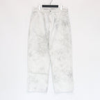 漂白寬鬆油漆工褲 #灰色 [25SS-FS-09 / FS1703]