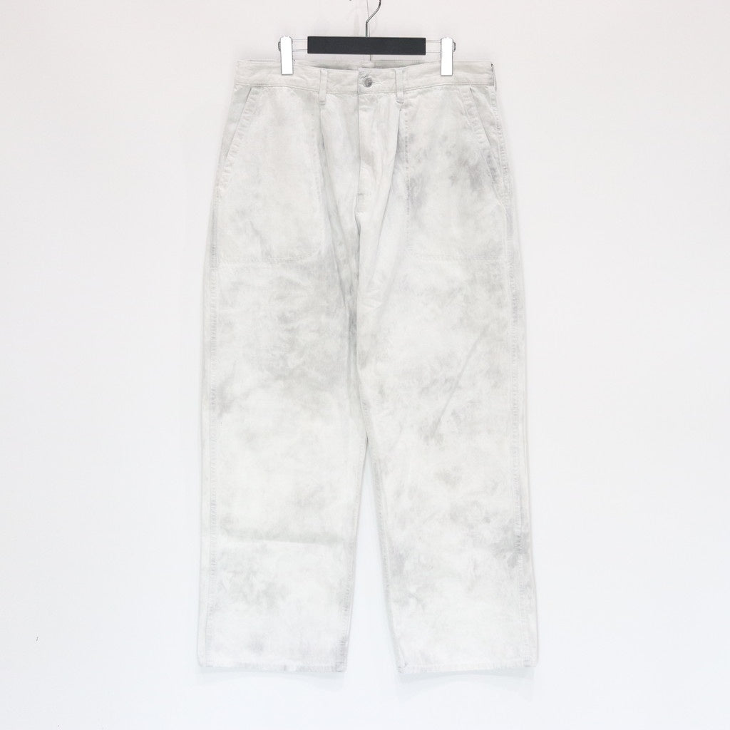 漂白寬鬆油漆工褲 #灰色 [25SS-FS-09 / FS1703]