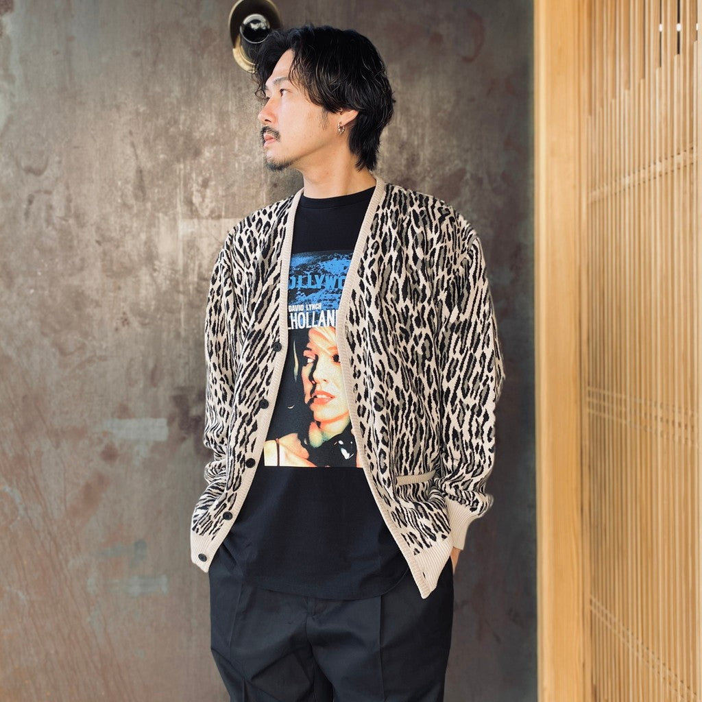 LEOPARD JACQUARD CARDIGAN ( TYPE-2 ) #IVORY [26SS-WMK-KN18]