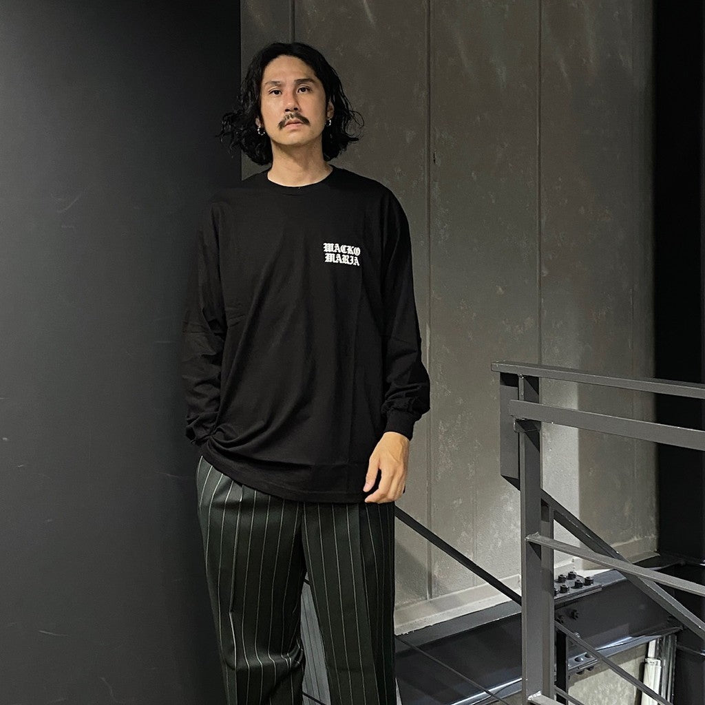 CREW NECK LONG SLEEVE T-SHIRT ( TYPE-1 ) #BLACK [24FW-WMT-LT04]