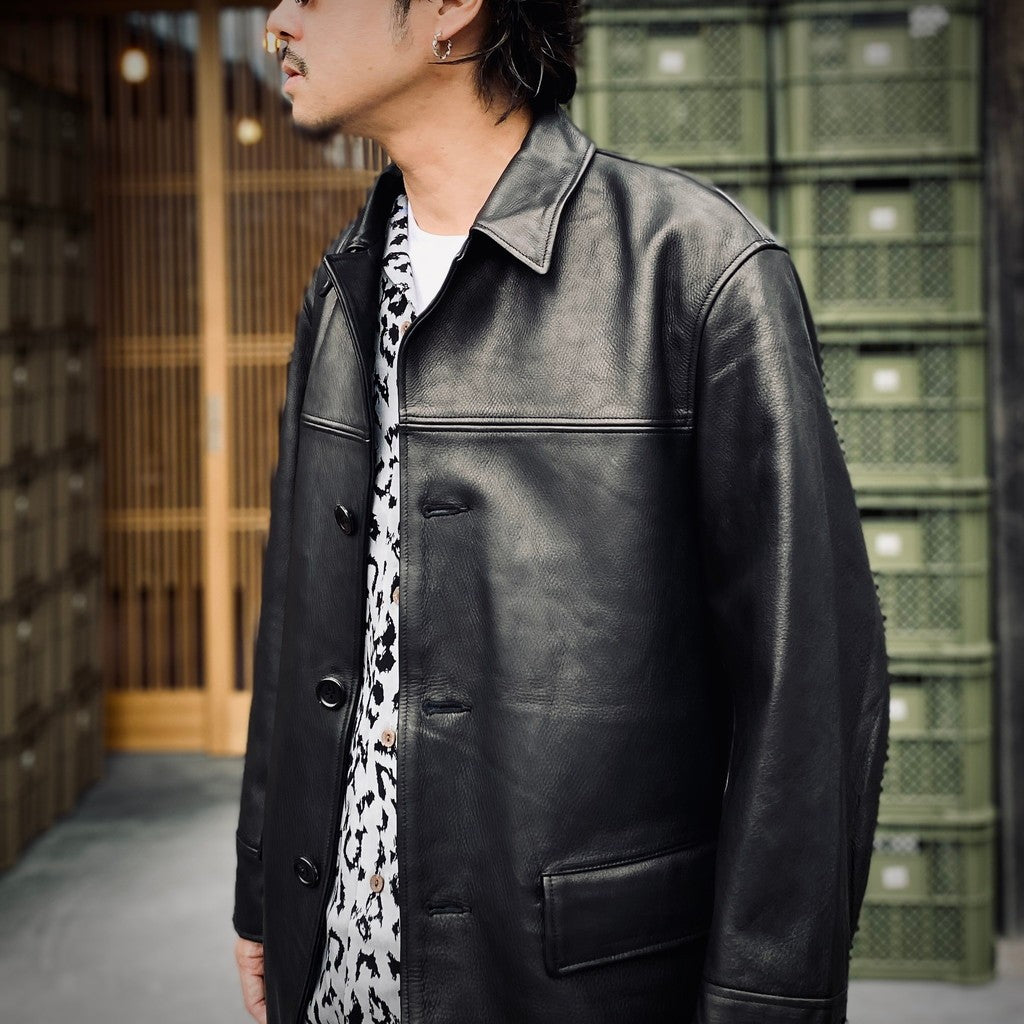 皮革外套（TYPE-2）#黑色 [25FW-WMO-CO04]