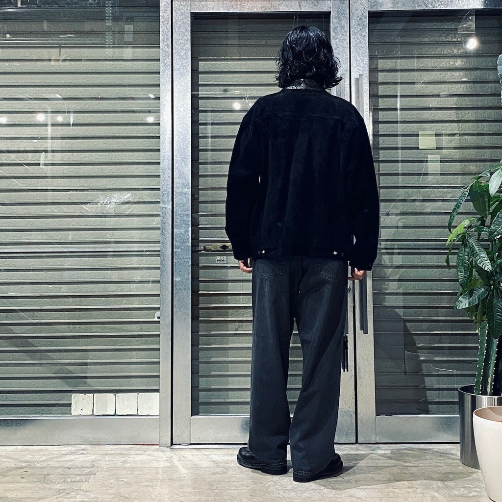 SUEDE LEATHER TRUCKER JACKET #BLACK [24FW-WMO-BL08]