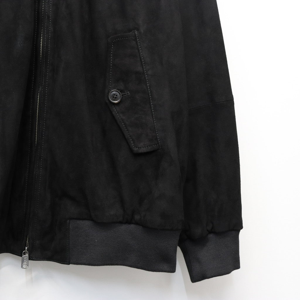 BARACUTA | G9 SUEDE LEATHER HARRINGTON JACKET #BLACK [25FW-WMO-BC01]
