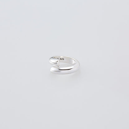 Semicircle Ring -Wide- #SILVER [XOR090]