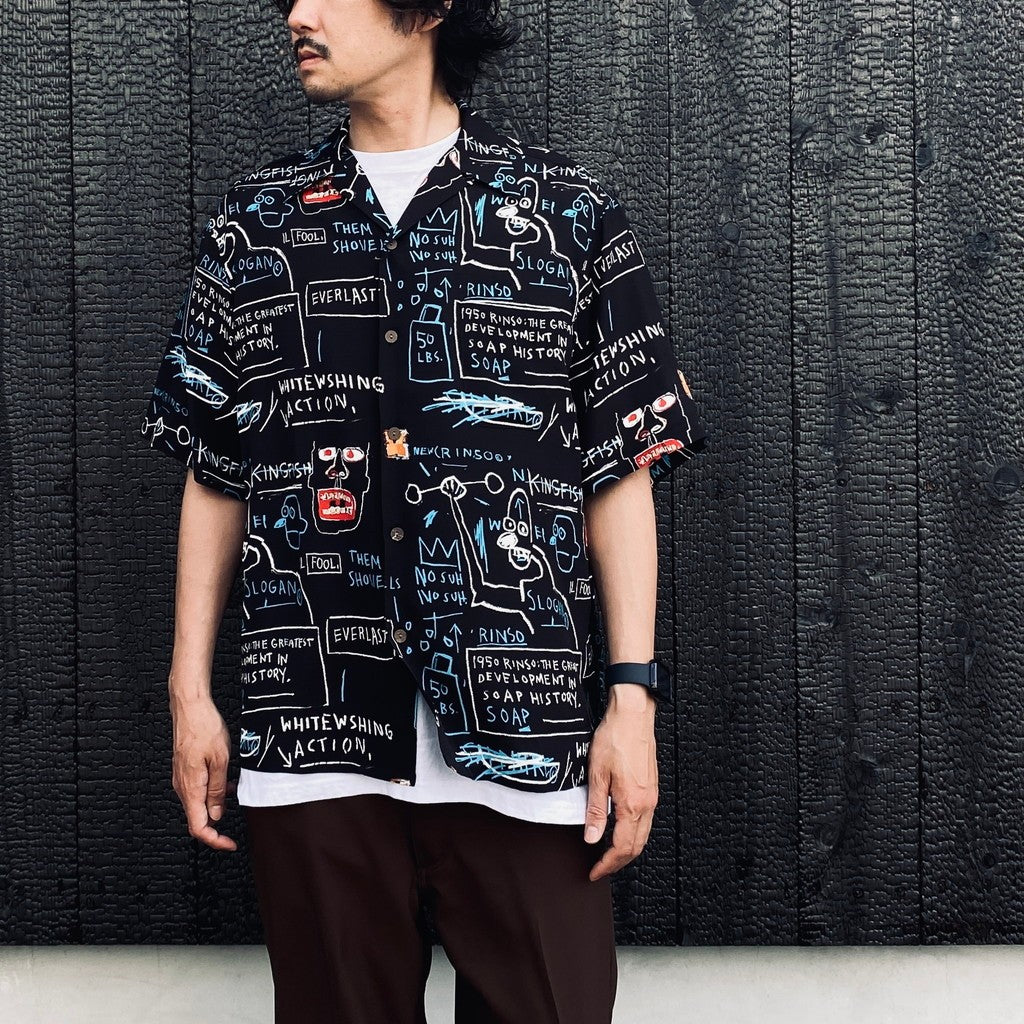 JEAN-MICHEL BASQUIAT | S/S HAWAIIAN SHIRT ( TYPE-1 ) #ONE [BASQUIAT-WM-HI25]
