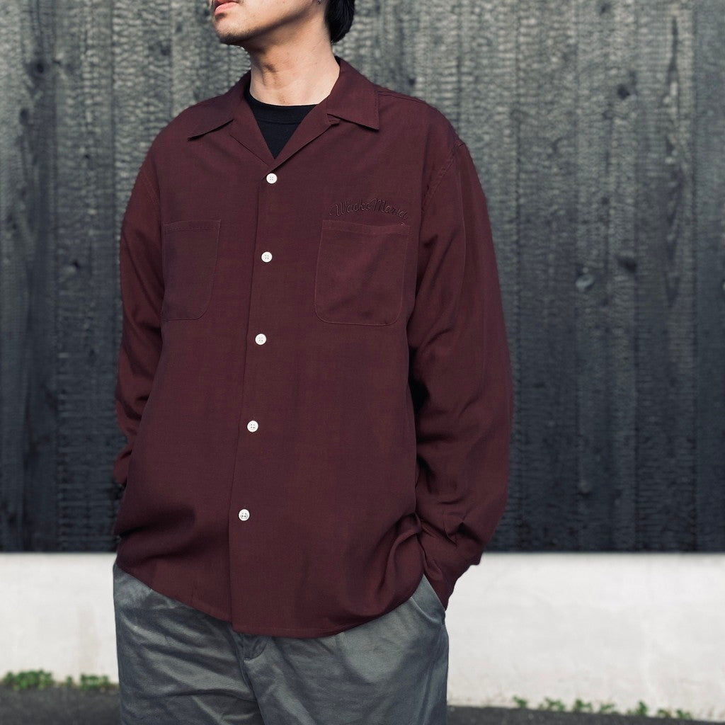 50'S SHIRT L/S ( TYPE-2 ) #BURGUNDY [26SSE-WMS-OC02]