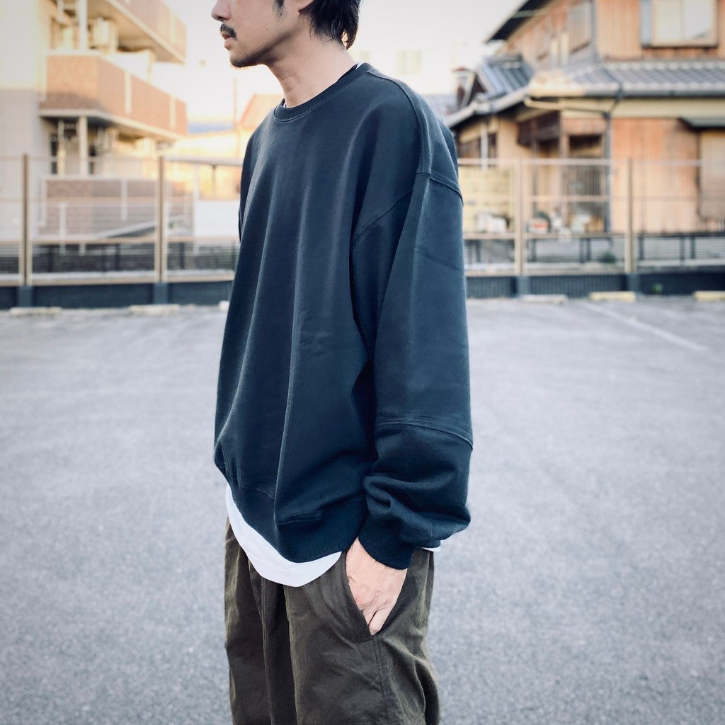 BIO WASHED EASY SWEAT SHIRTS #ASH CHARCOAL [HOD25AWSWESS]