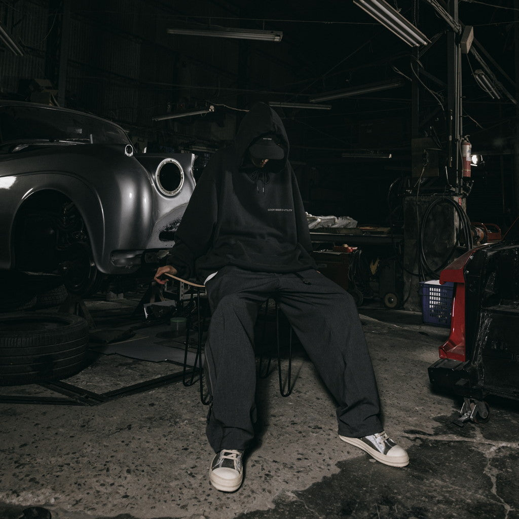 「G7-H1」陰影漆連帽衫#IRON [GOOPI-23AW-OCT-03]