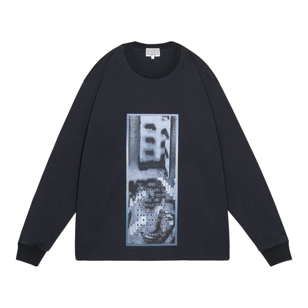 WASHED AS Mere Reality LONG SLEEVE T #BLACK [CES30LT01]