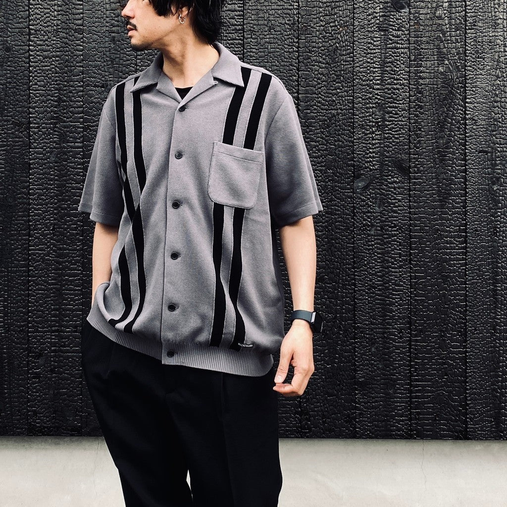 KNIT SHIRT ( TYPE-1 ) #GRAY [26SS-WMK-KN01] - cocorozashi 三重県