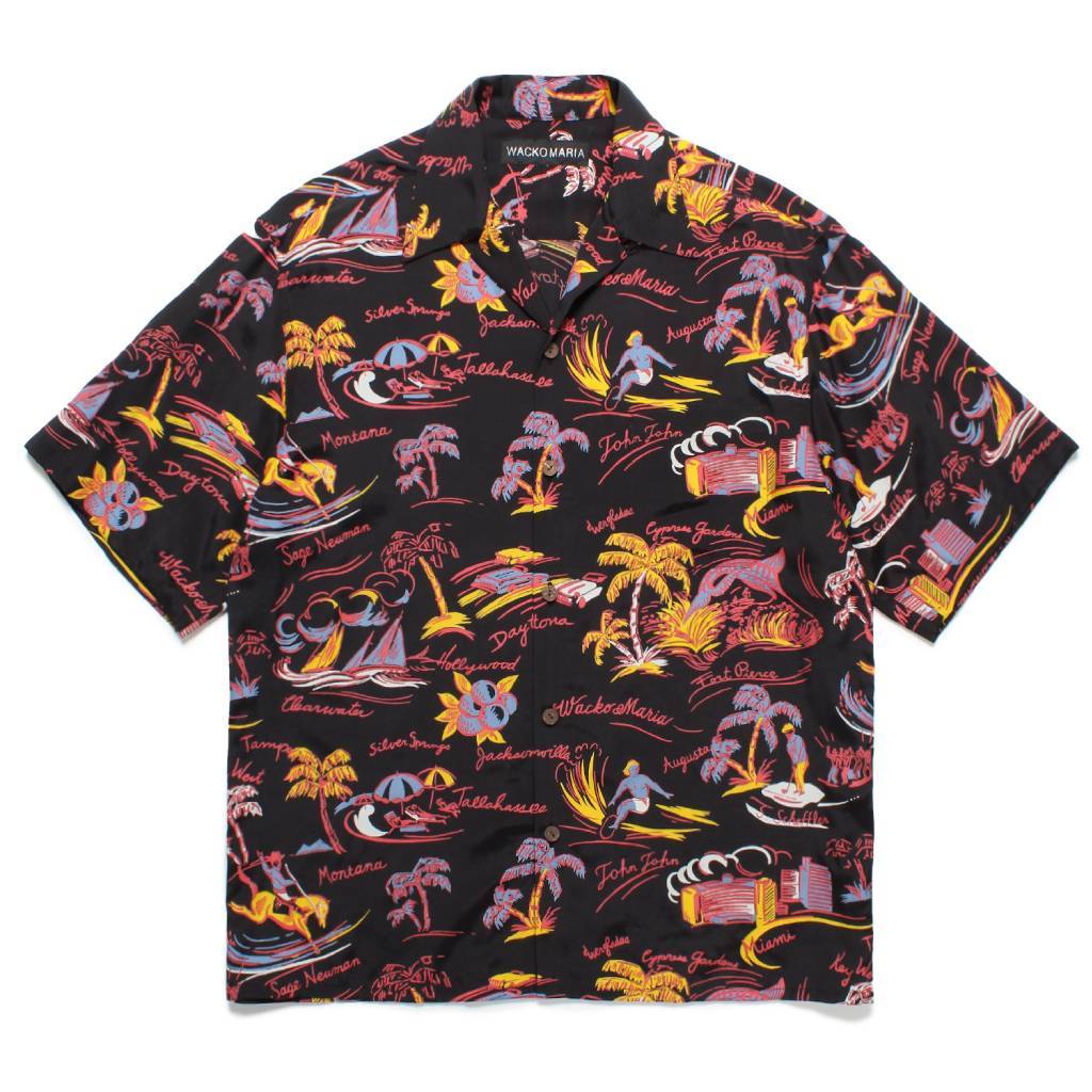 HAWAIIAN SHIRT S/S ( TYPE-2 ) #BLACK [25SS-WMS-HI02]