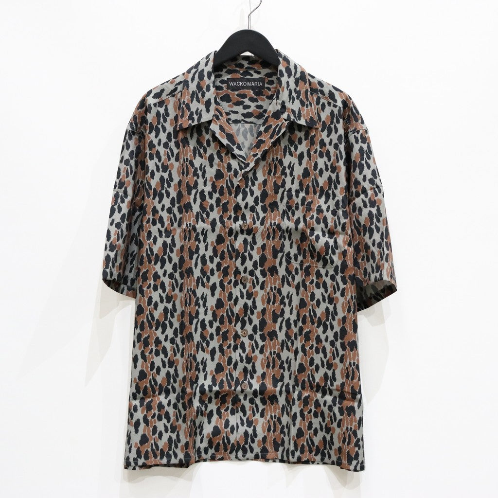 LEOPARD HAWAIIAN SHIRT S/S #GRAY [25SSE-WMS-HI03]