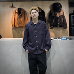 50 年代長袖襯衫（1 型）#D-紫色 [25SSE-WMS-OC01]