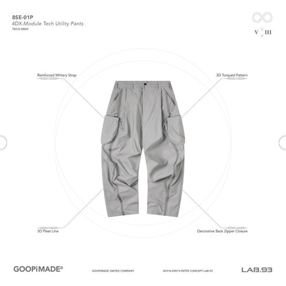 「8SE-01P」 4DX.Module Tech Utility Pants #TECH-GRAY [GOOPI-24AW-OCT-03]