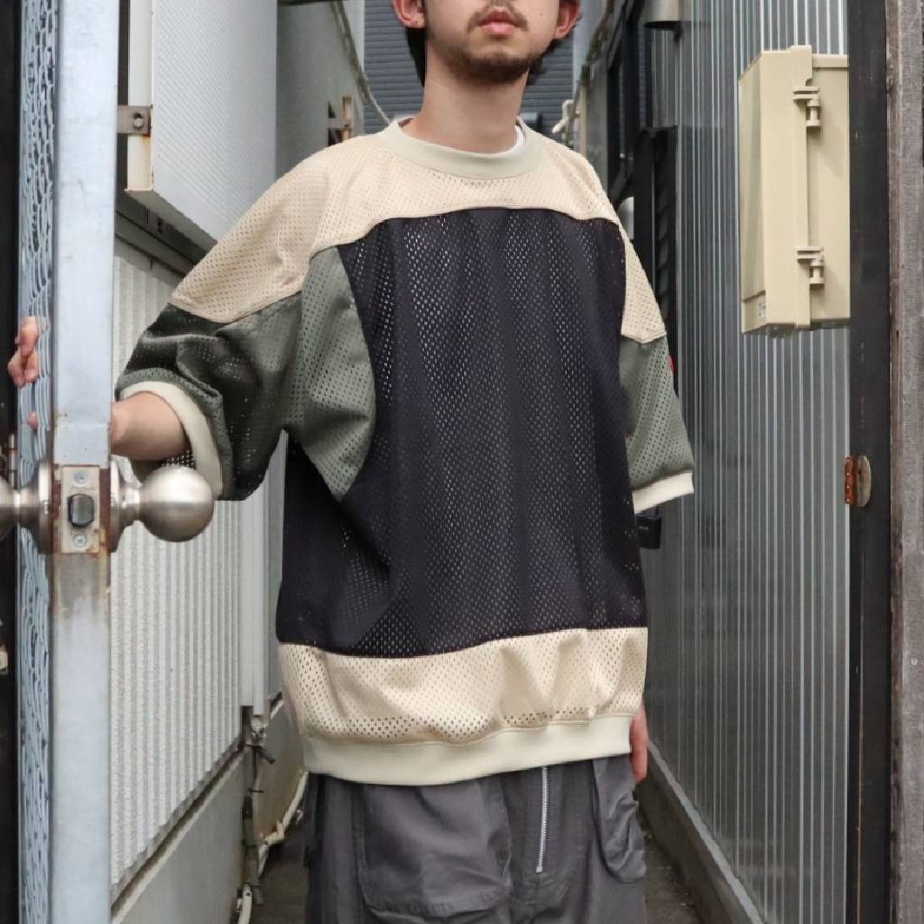 MD Temporal Distortion MESH SS TOP #BEIGE [CES30CS23]