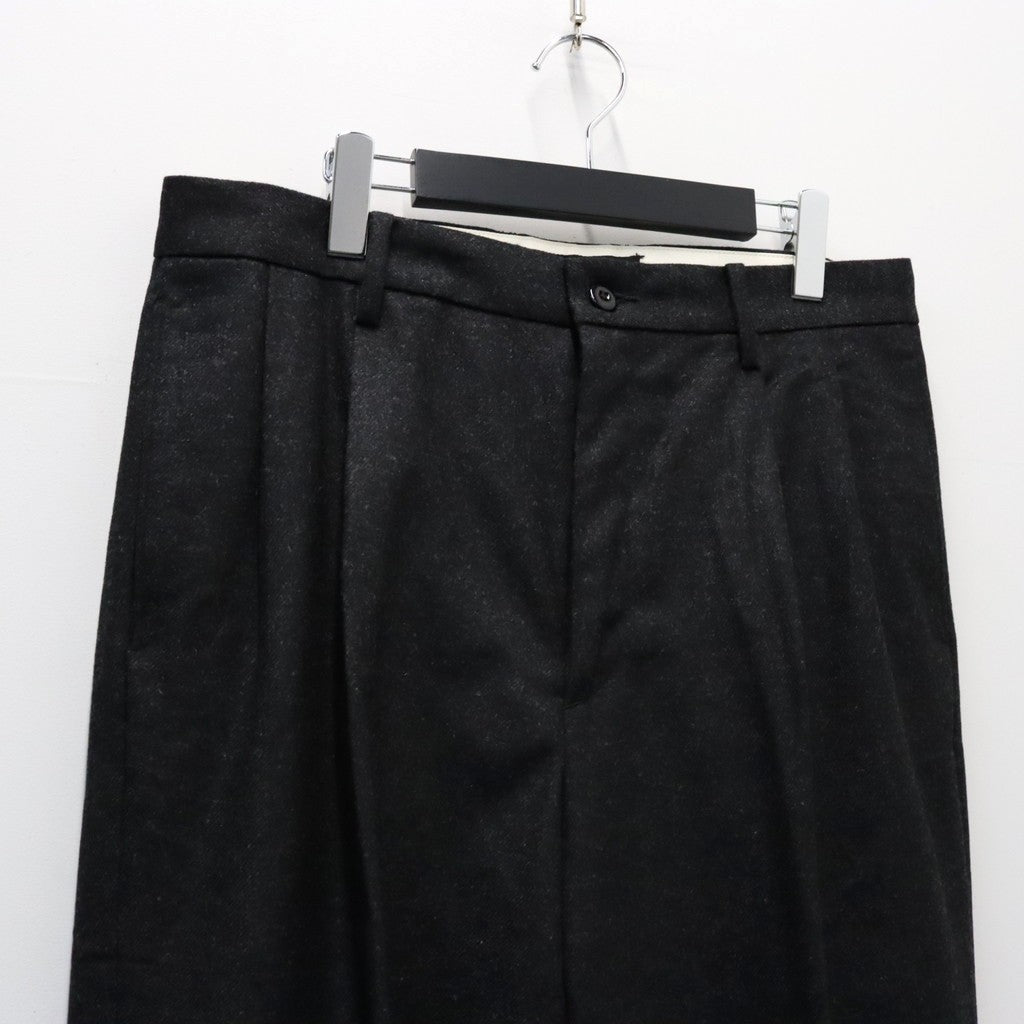 DOUBLE PLEATED WOOL TROUSERS ( TYPE-1 ) #CHARCOAL [26FW-WMP-PT03]