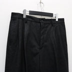 DOUBLE PLEATED WOOL TROUSERS ( TYPE-1 ) #CHARCOAL [26FW-WMP-PT03]
