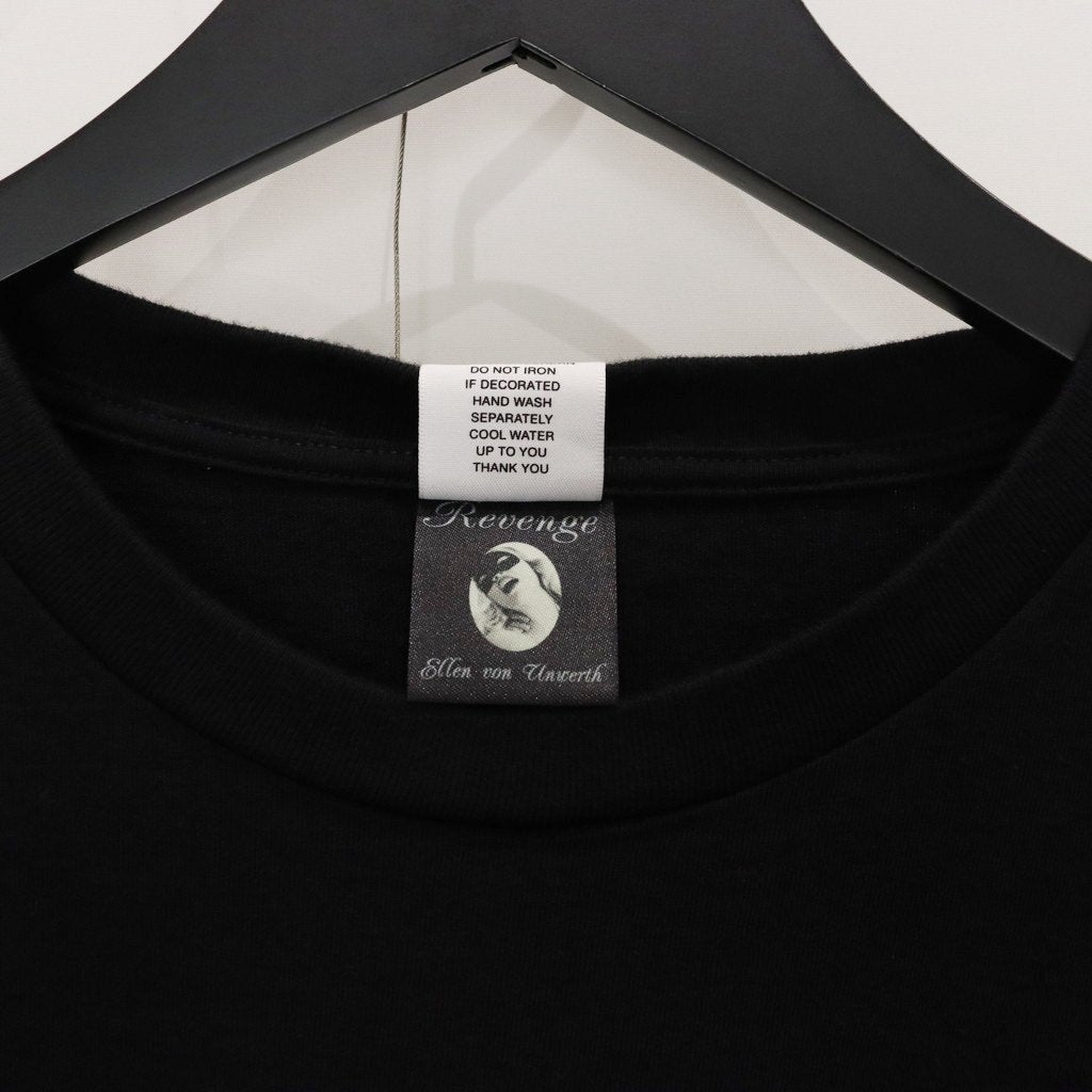 ELLEN VON UNWERTH | WASHED HEAVY WEIGHT CREW NECK T-SHIRT ( TYPE-1 ) #BLACK [EVU-WM-WT01]