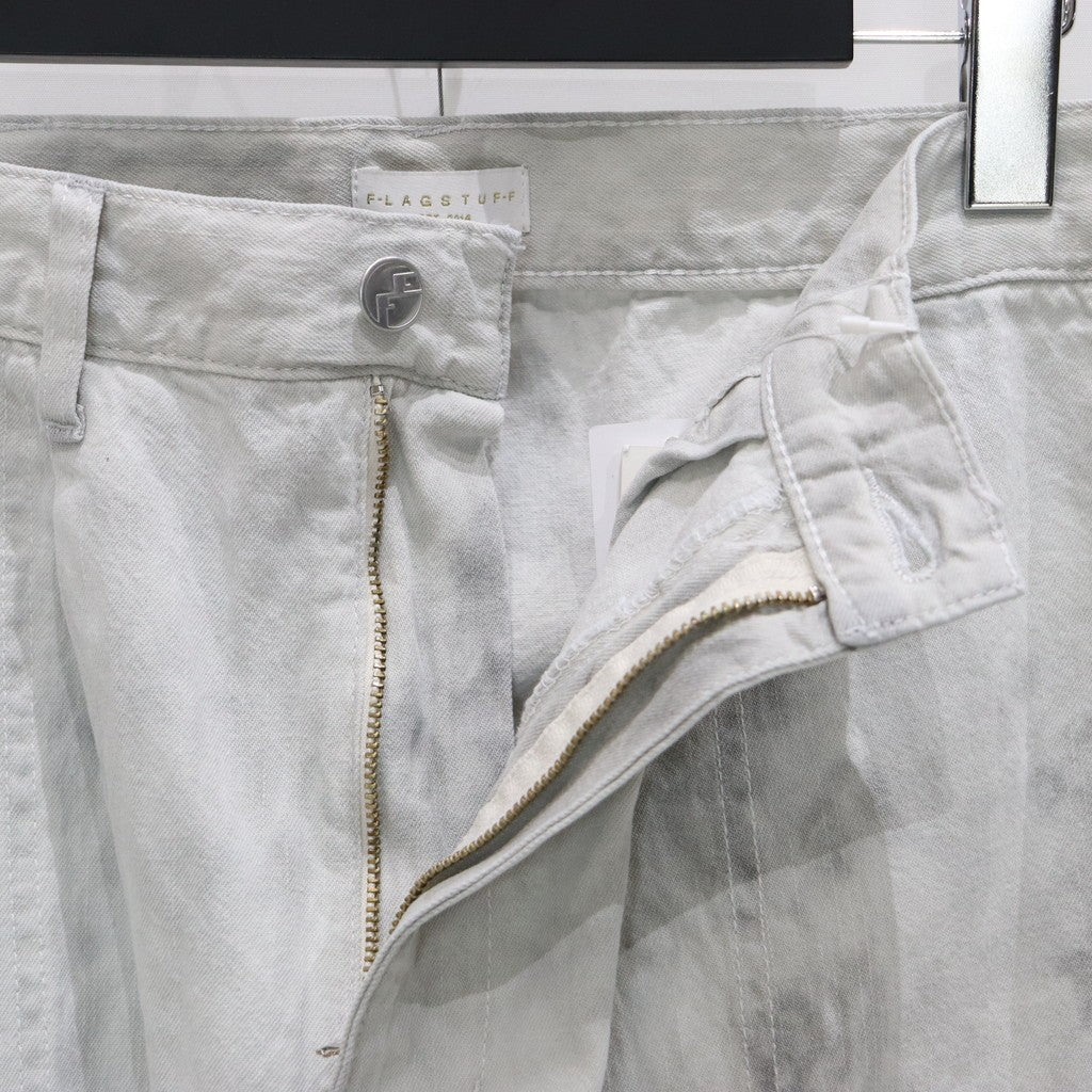 漂白寬鬆油漆工褲 #灰色 [25SS-FS-09 / FS1703]