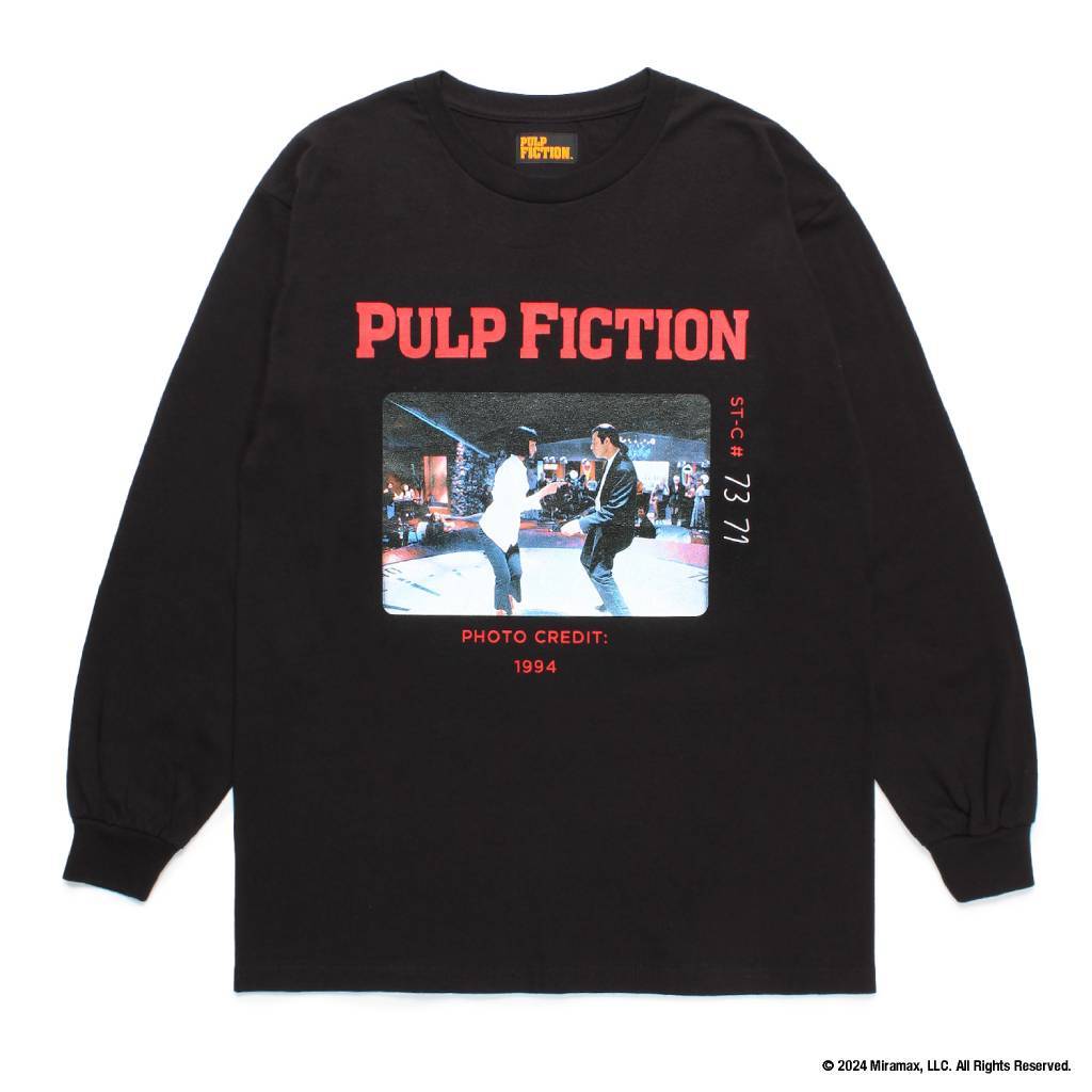 PULP FICTION | CREW NECK LONG SLEEVE T-SHIRT ( TYPE-1 ) #BLACK [PF-WM-LT01]