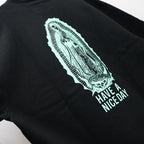 WASHED MIDDLE WEIGHT CREW NECK SWEAT SHIRT ( TYPE-3 ) #BLACK/GREEN [26FWE-WMC-SS05]