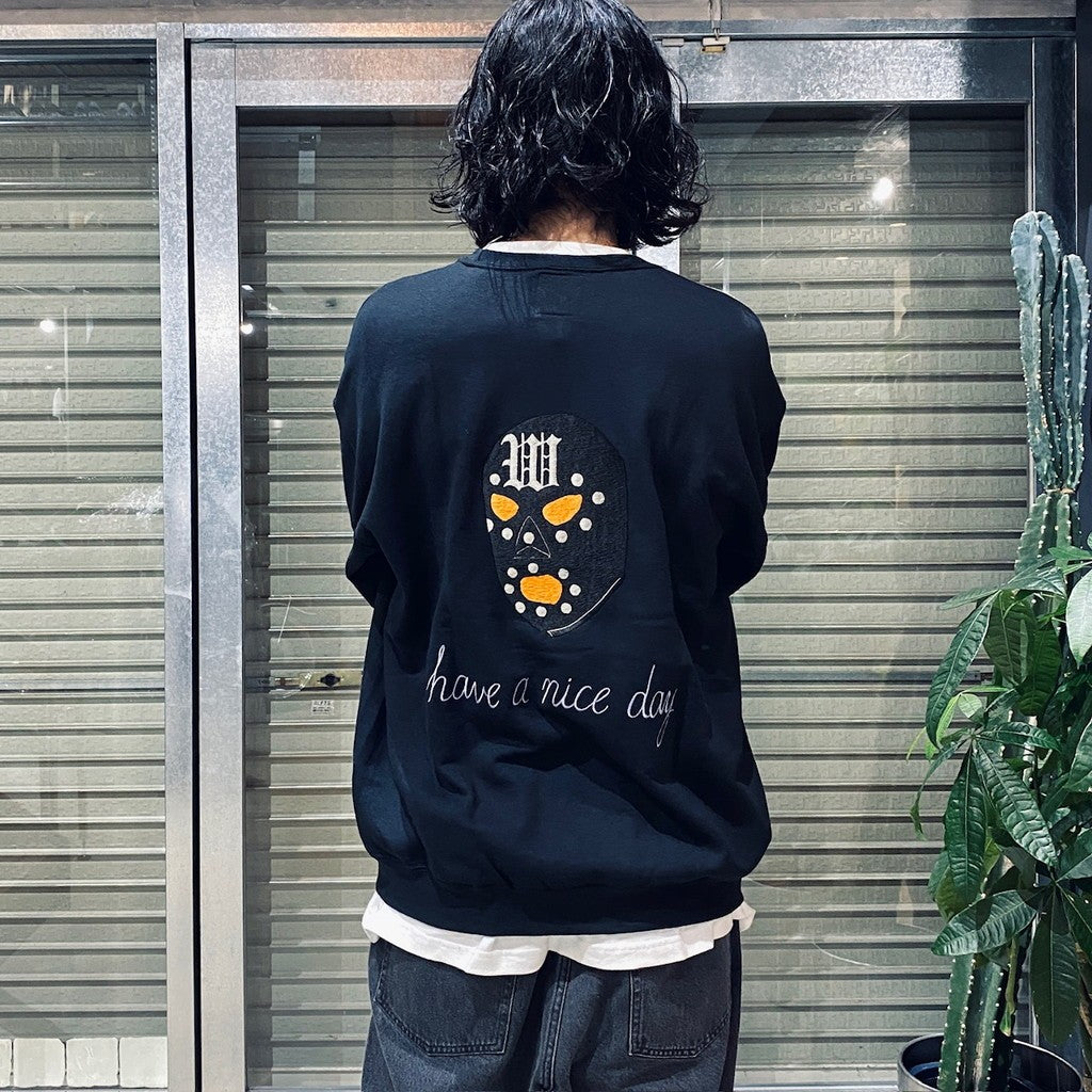 CREW NECK SWEAT SHIRT (TYPE-1) #BLACK [24FW-WMC-SS12]