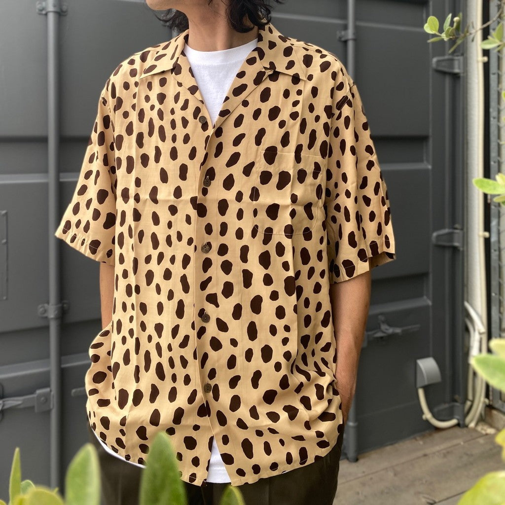 夏威夷襯衫 S/S - 款式 2 - #米色-棕色 [24SS-WMS-HI02]