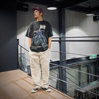 漂白寬鬆油漆工褲 #灰色 [25SS-FS-09 / FS1703]