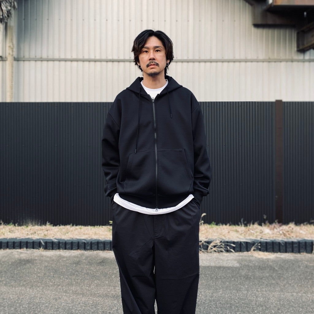 TECH SCUBA KNIT FULLZIP PARKA #BLACK [BE-41026]