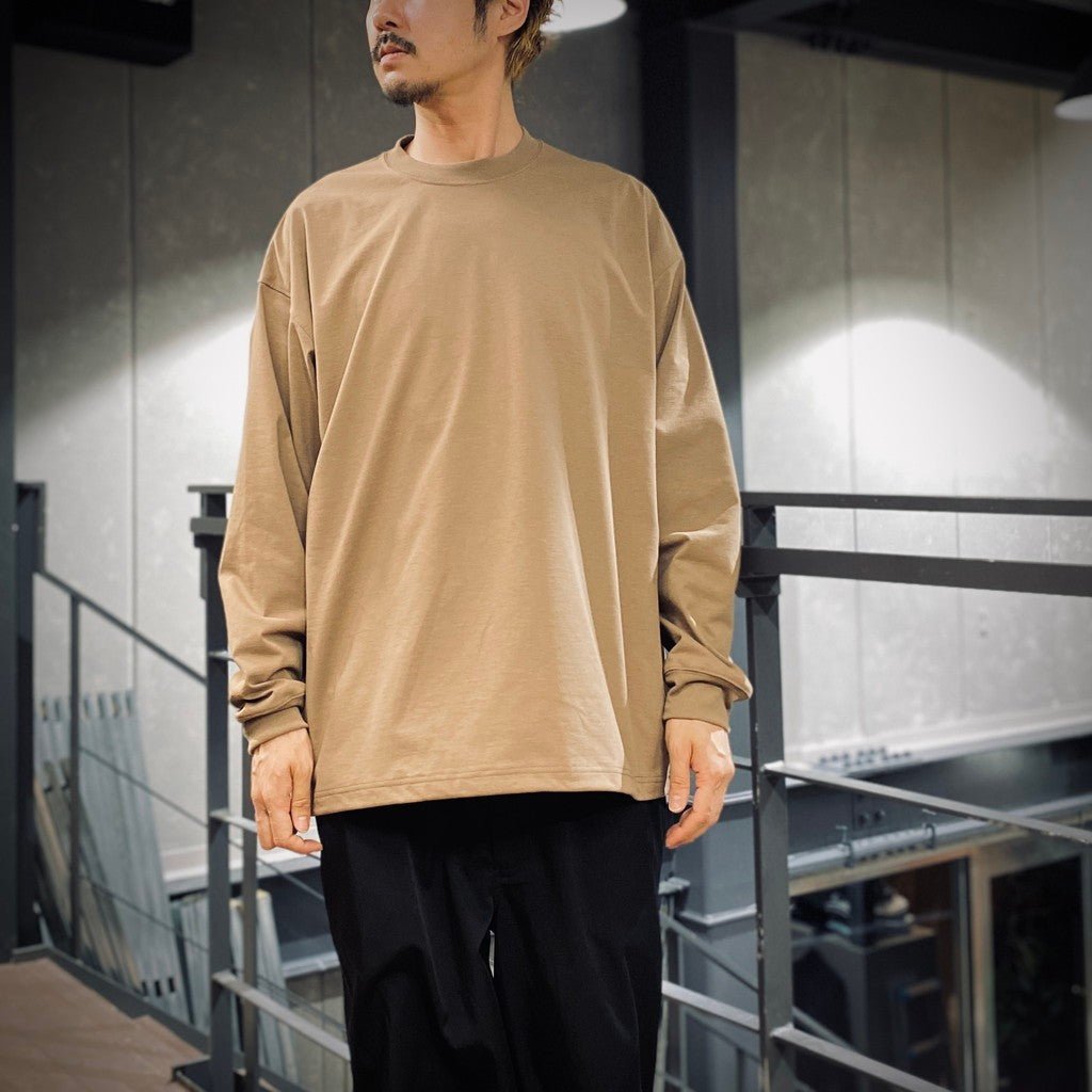 TECH DRAWSTRING L/S TEE #BEIGE [BE-40025]