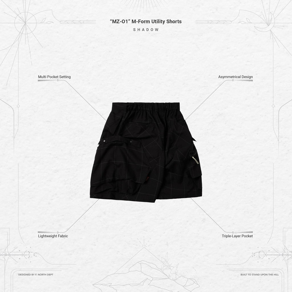 "MZ-O1" M 型實用短褲 #SHADOW [GOOPI-24SS-JUN-02]