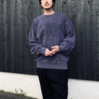 WASHED MIDDLE WEIGHT CREW NECK SWEAT SHIRT #PURPLE [26SS-WMC-SS06]