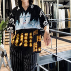 GHOST IN THE SHELL 2 INNOCENCE | Ghost in the Shell | S/S HAWAIIAN SHIRT -TYPE 2- #BLACK [INNOCENCE-WM-HI02]