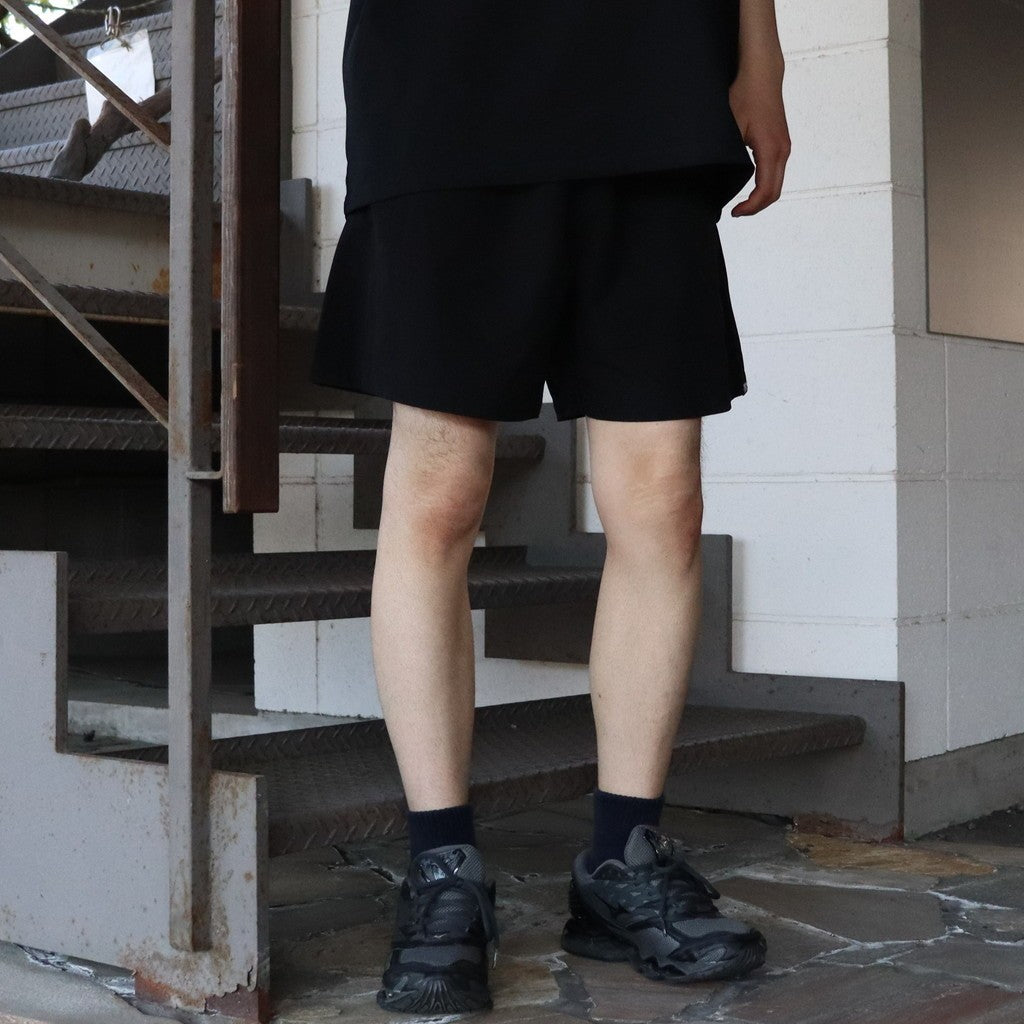 EMBROIDERD LOGO STRECH NYLON EASY SHORTS #BLACK [CCC-261P005]