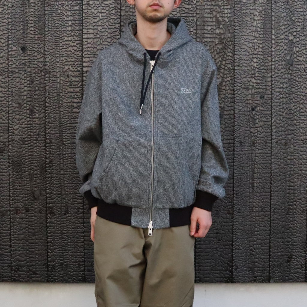 Tweed Hooded Active Jacket #Grey [SD26F-JK02]
