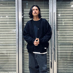 GLITTER MOHAIR CARDIGAN ( TYPE-1 ) #BLACK-RAINBOW [24FW-WMK-KN16]