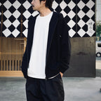 BIO WASHED EASY HOODIE ZIP UP #BLACK [HOD25AWSWEHZU]