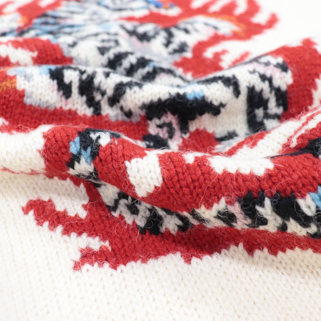 TIM LEHI | INTARSIA CREW NECK SWEATER #WHITE [22FW-WMK-KN22]