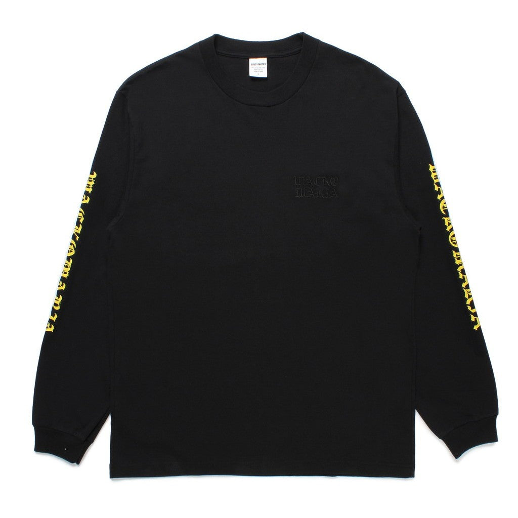 WASHED HEAVY WEIGHT CREW NECK LONG SLEEVE T-SHIRT ( TYPE-4 ) #BLACK [25SS-WMT-LT04]