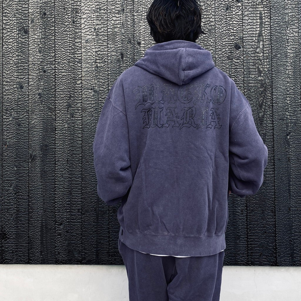 WASHED MIDDLE WEIGHT FULL ZIP HOODED SWEAT SHIRT #PURPLE [26SS-WMC-SS04]