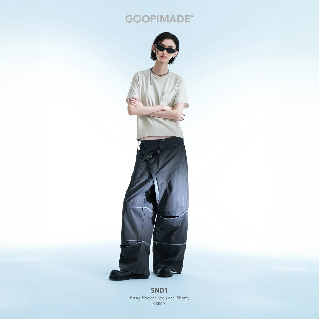 SND1 - Basic Pocket Tee (Ver. Sharp) #Cream [GOOPI-26SS-APR-01]