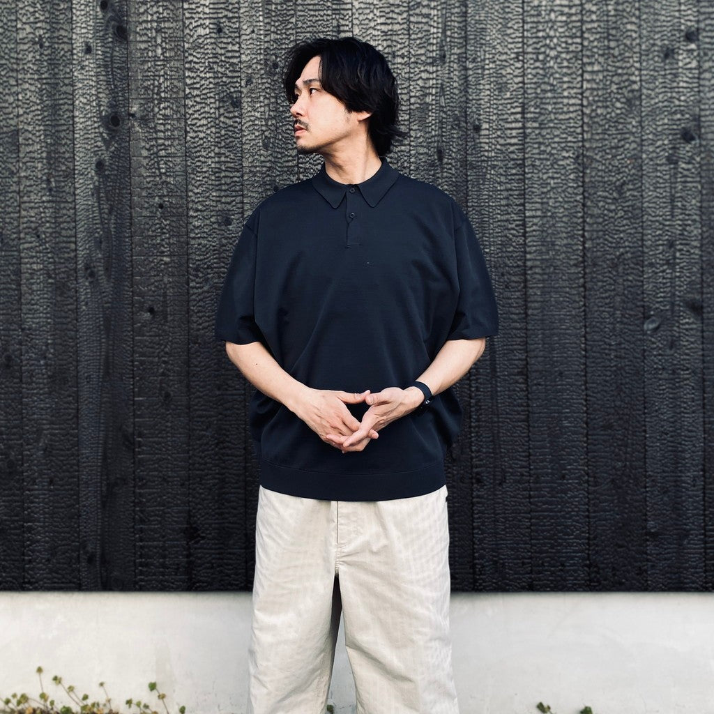 トップス TECH KNIT POLO S/S 2026SS3rd ink black TECH KNIT POLO S/S #INK BLACK [BE-43026] - cocorozashi 三重県