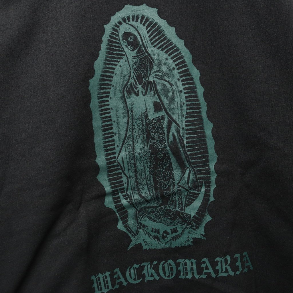 CREW NECK SWEAT SHIRT ( TYPE-2 ) #BLACK/GREEN [26SSE-WMC-SS07]