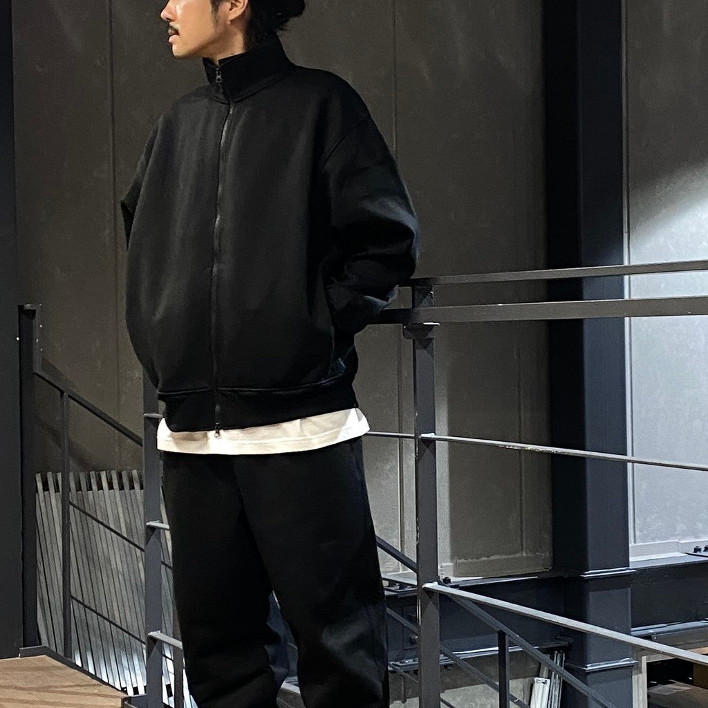 科技運動風拉鍊開襟衫 #黑色 [BE-54024W]