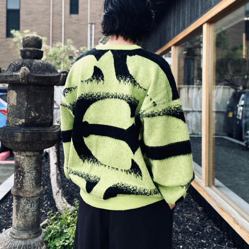 PATTERN MOHAIR KNIT #Green [26FW_KN01]