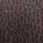 LEOPARD MOHAIR JACQUARD CARDIGAN #CHARCOAL [26FW-WMK-KN17]