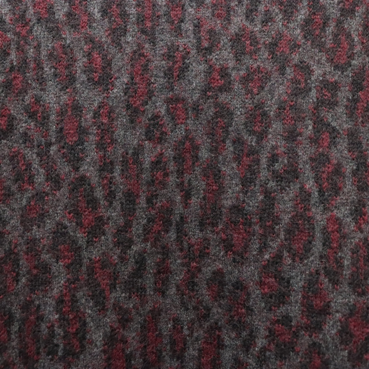LEOPARD MOHAIR JACQUARD CARDIGAN #CHARCOAL [26FW-WMK-KN17]