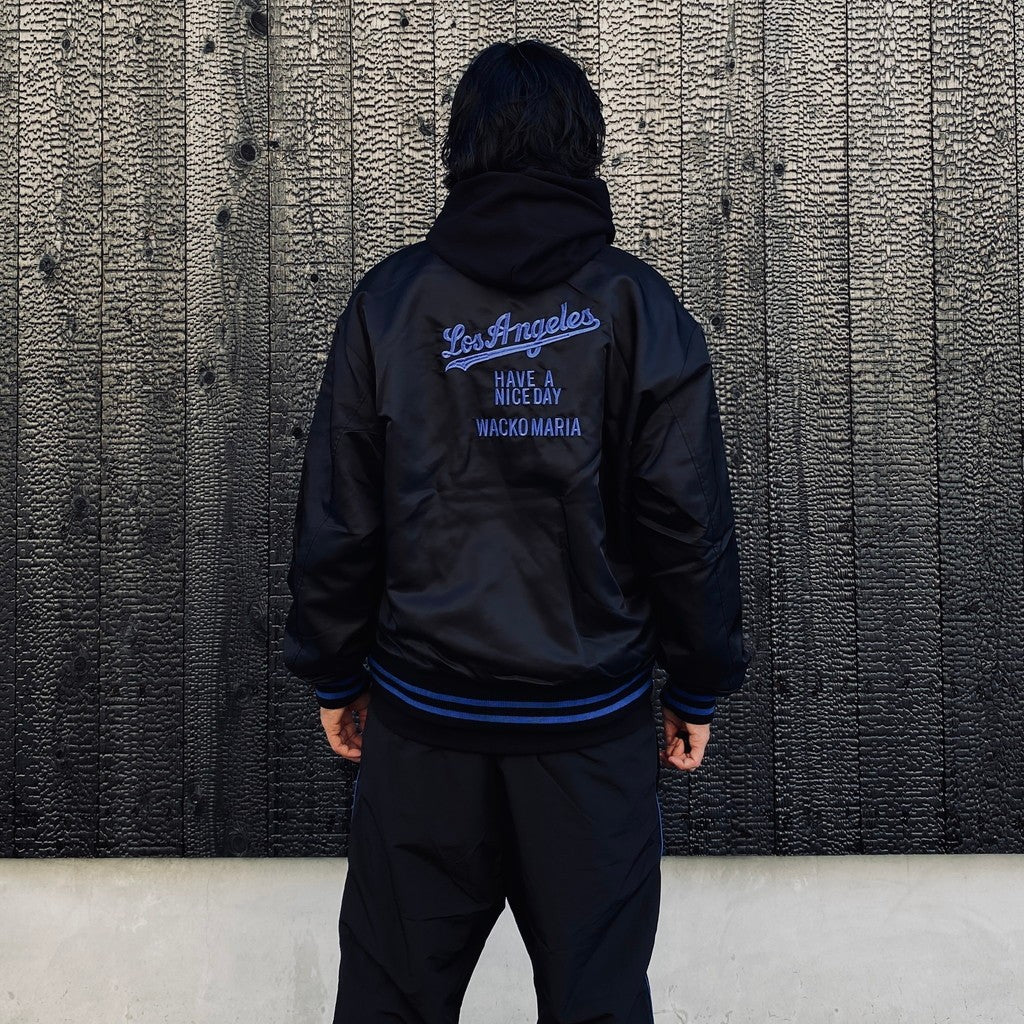 MLB | LA | REVERSIBLE VARSITY JACKET ( TYPE-2 ) #BLACK-BEIGE [MLB-WM-BL02]