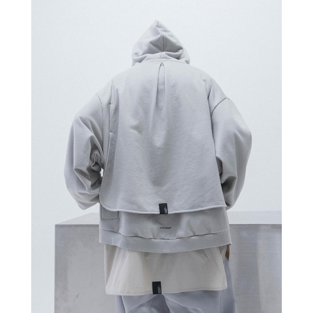 G7-H3 「Ｍantle」 Double-Layer Hoodie #L-GRAY [GOOPI-23AW-JAN-03]