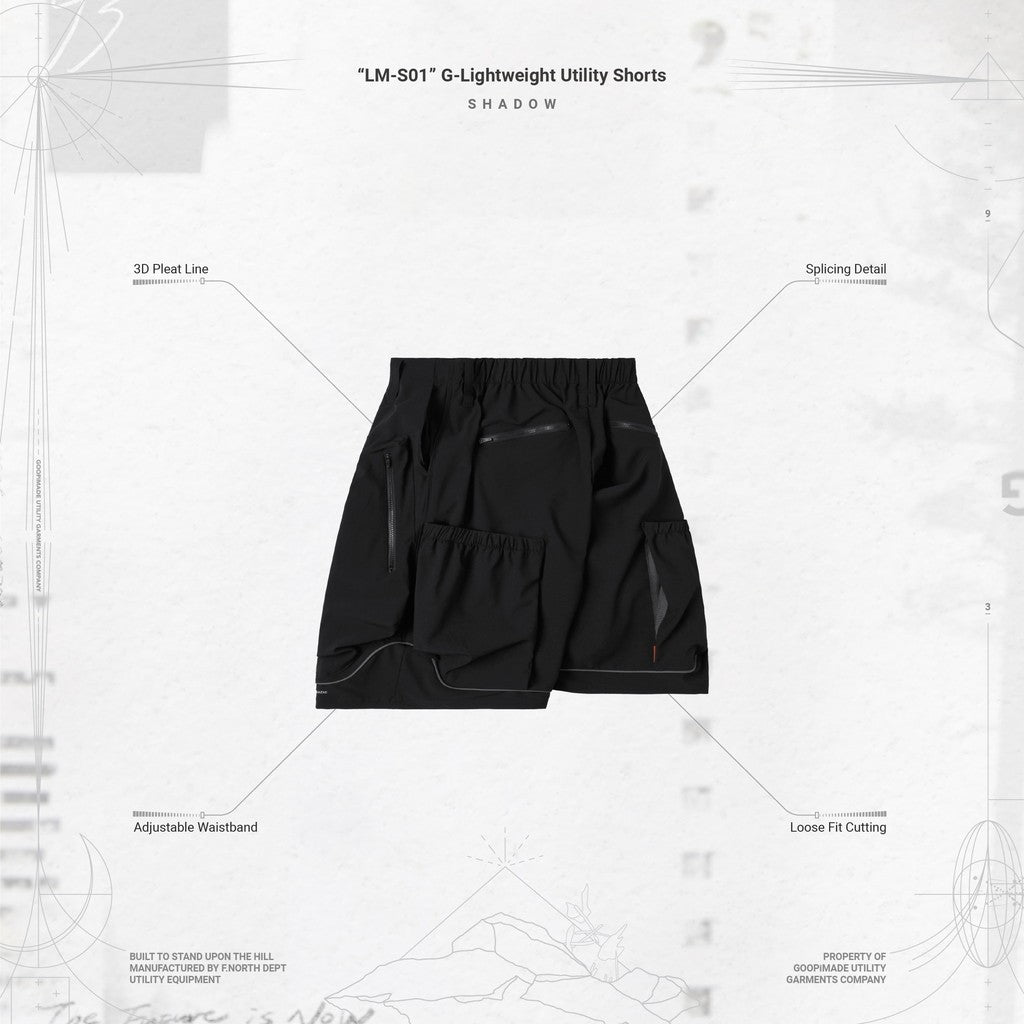 "LM-S01" G-輕便實用短褲 #SHADOW [GOOPI-24SS-AUG-01]